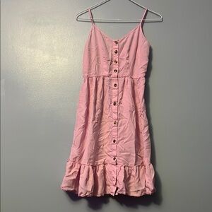 Pink Button-Down Sundress